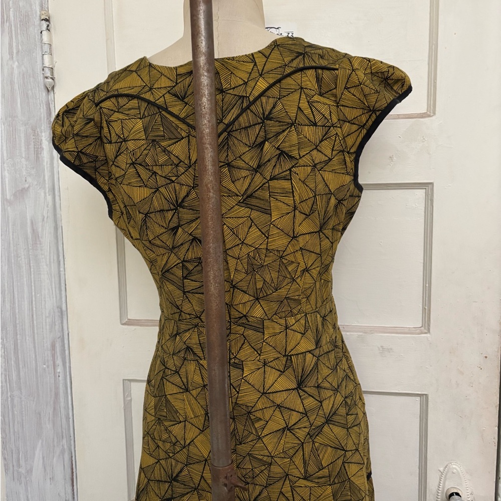 Nooworks Abstract Geometric Fit Flare Pocket A Line Mini Dress Size XL - Picture 4 of 9